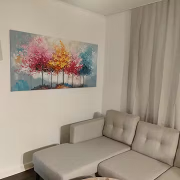 ENCHANTED FOREST: Textured Colorful Trees Oil Painting photo review