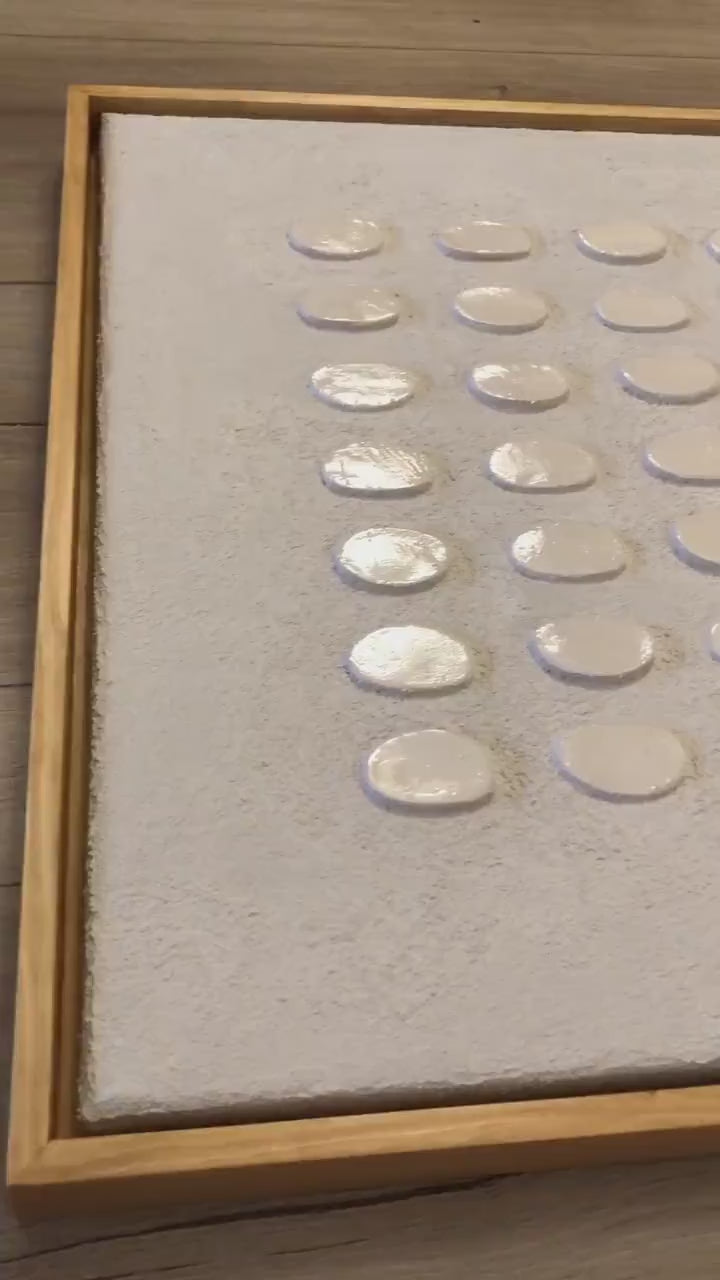 ZEN GRID: Minimalist Textured Relief Abstract Painting - Image 3
