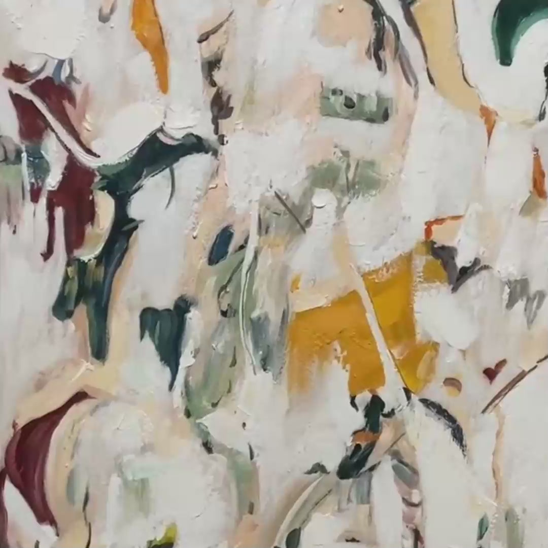 AUTUMN WHISPERS: Textured Abstract Impasto Oil Painting - Image 3