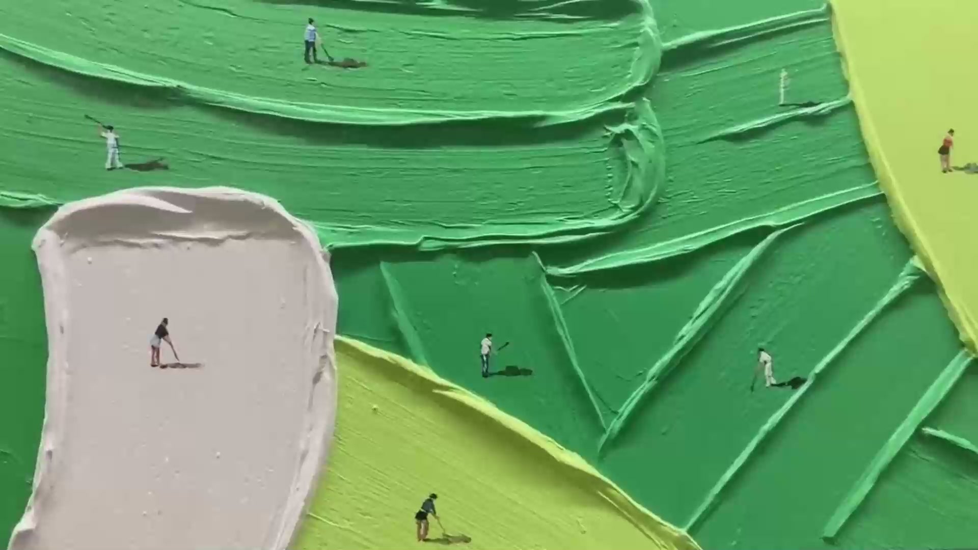 GREEN SWING: Textured Impasto Golf Scene Painting - Image 3