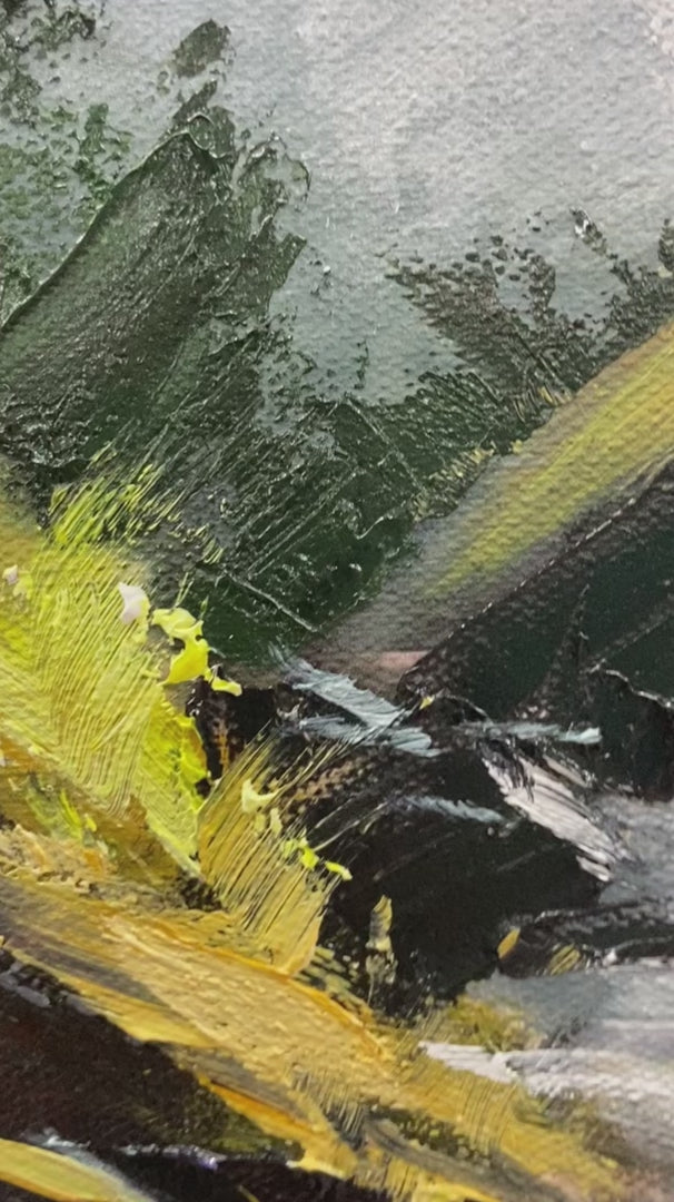 CASCADING MIST: Waterfall Landscape Nature Oil Painting - Image 4