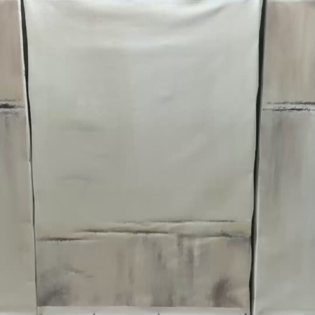 ABSTRACT WATERFALL TRIPTYCH: Minimalist Landscape Painting Set of 3 - Image 3