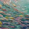 OCEAN CURRENTS: Textured Abstract Seascape Painting in Blues and Greens