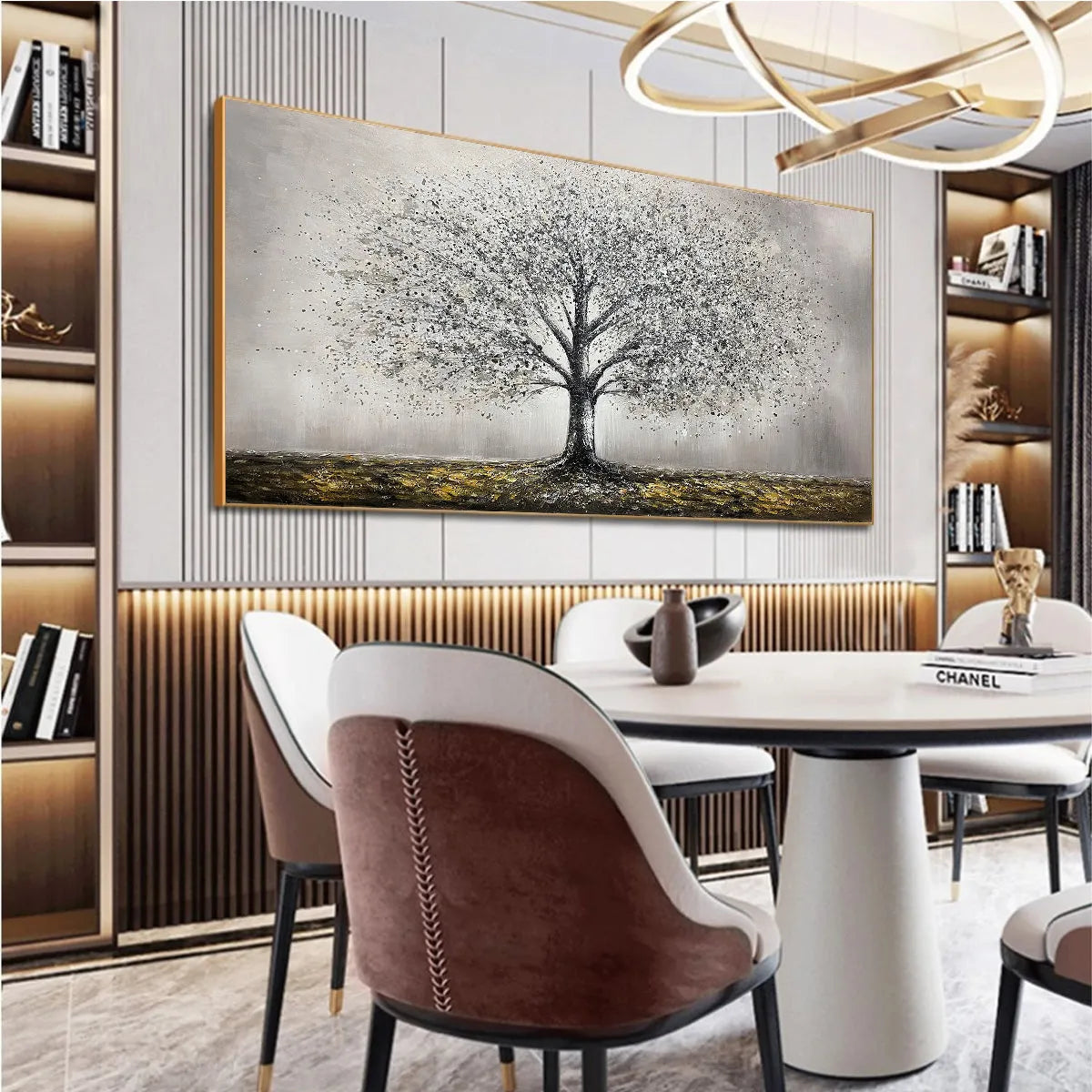 GOLDEN ROOTS: Tree Painting with Textured Gold Ground - Image 8