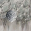 SILVER MIST: Minimalist Floral Oil Painting in Silver and Grey