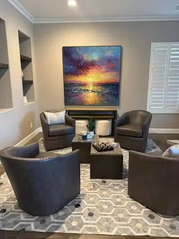 GOLDEN HOUR: Vibrant Sunset Seascape Oil Painting photo review
