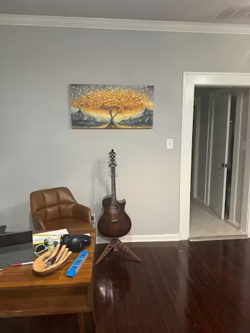 GOLDEN RESILIENCE: Textured Landscape Oil Painting photo review
