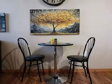 GOLDEN RESILIENCE: Textured Landscape Oil Painting photo review