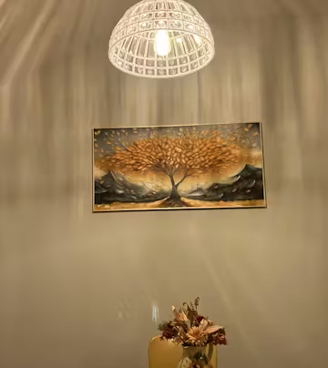 GOLDEN RESILIENCE: Textured Landscape Oil Painting photo review