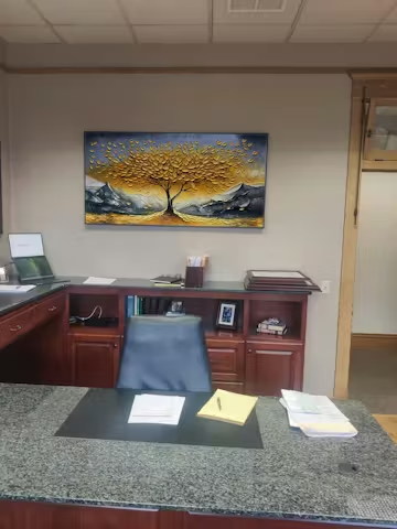 GOLDEN RESILIENCE: Textured Landscape Oil Painting photo review