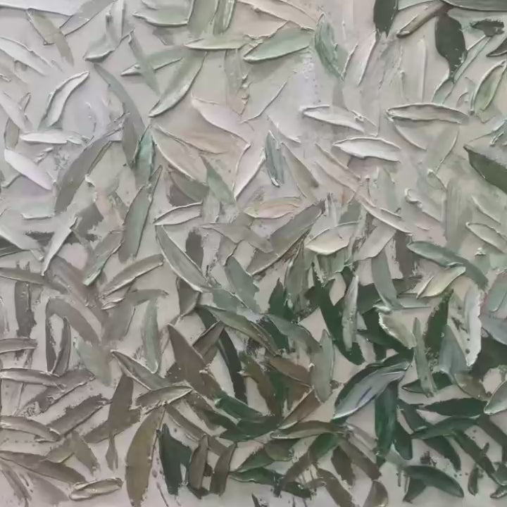 WHISPERING WINDS: Textured Abstract Landscape Oil Painting - Image 3