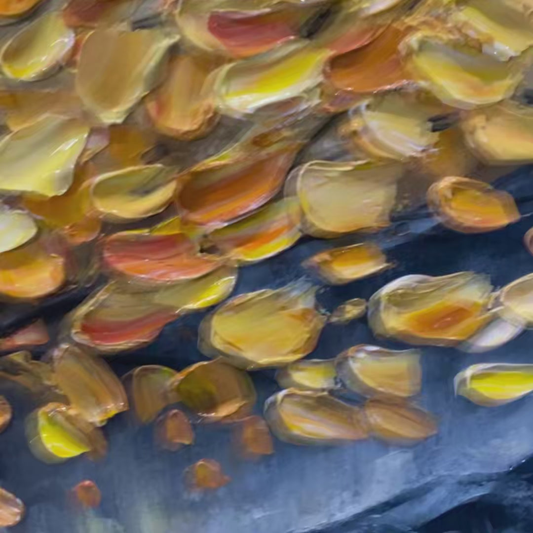 GOLDEN SANCTUARY: Textured Landscape Oil Painting - Image 3