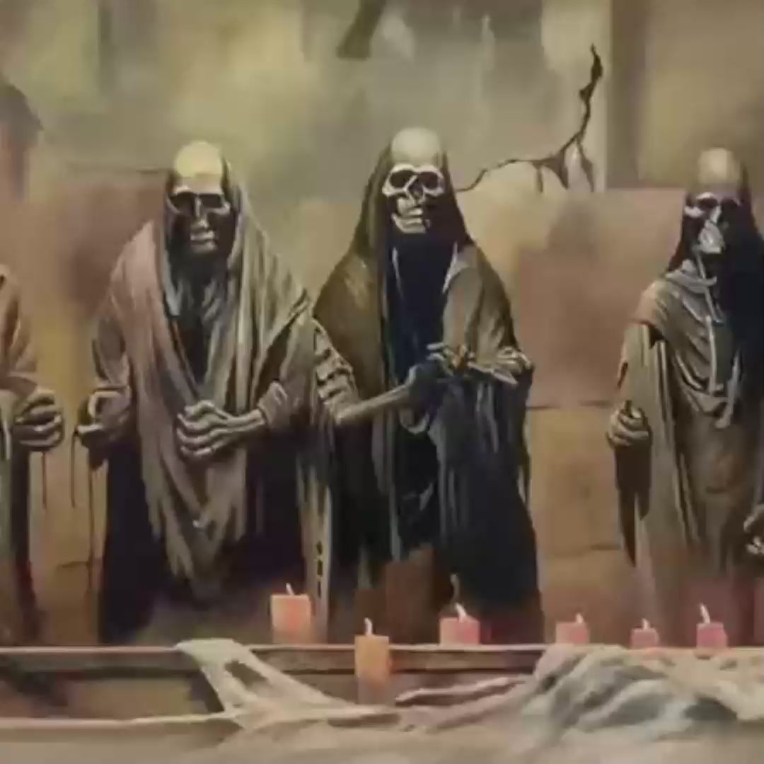 THE LAST SUPPER: Dark Art, Gothic Decor, Panoramic Wall Art - Image 3