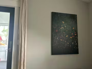MEADOW'S EMBRACE: Moody Floral Botanical Painting, Vertical Wall Art photo review