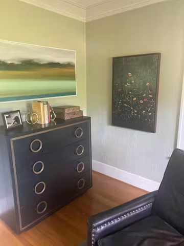 MEADOW'S EMBRACE: Moody Floral Botanical Painting, Vertical Wall Art photo review
