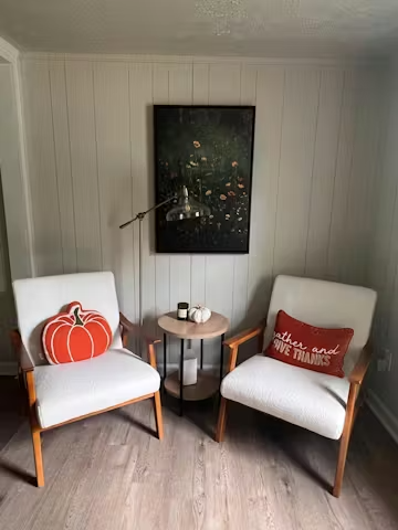 MEADOW'S EMBRACE: Moody Floral Botanical Painting, Vertical Wall Art photo review