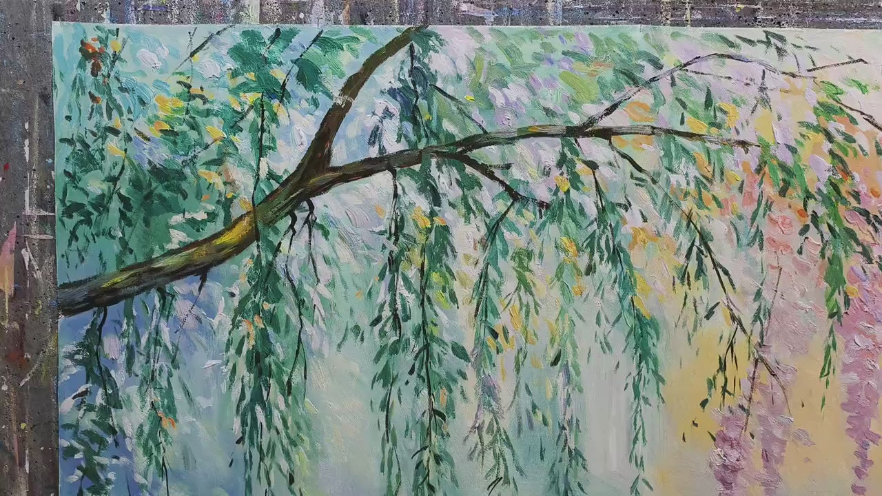 WISTERIA WHISPER: Impressionist Pastel Floral Painting - Image 3