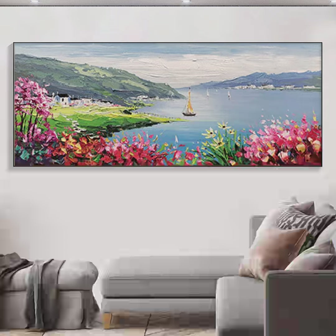 SEASIDE CHARM: Impressionist Coastal Landscape Painting - Image 2