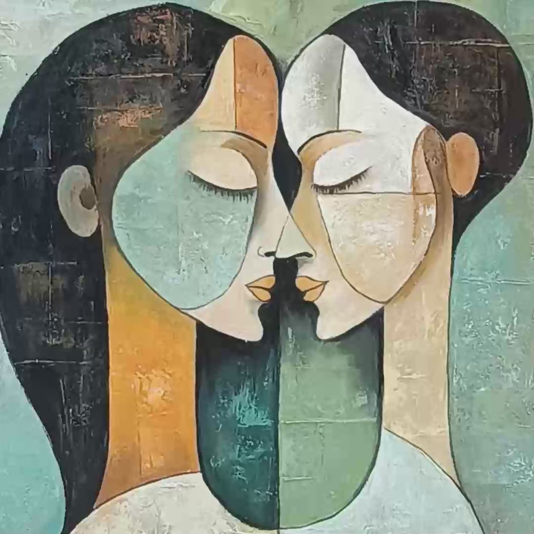 Ready to Ship | Unity in Contrast | 28''x28'' | 70x70cm | Black Frame - Image 3