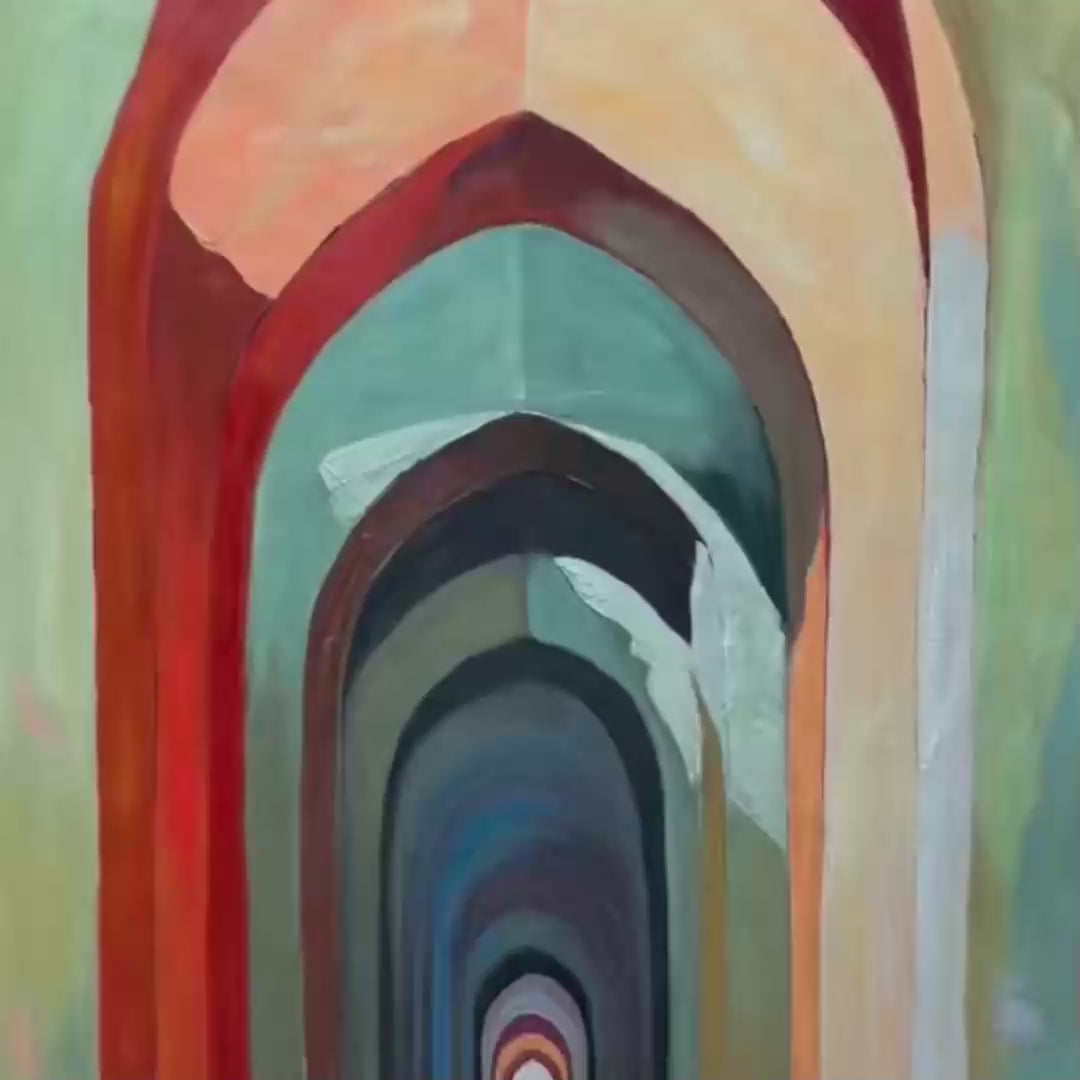 PASSAGE: Architectural Oil Painting with Warm Tones - Image 3