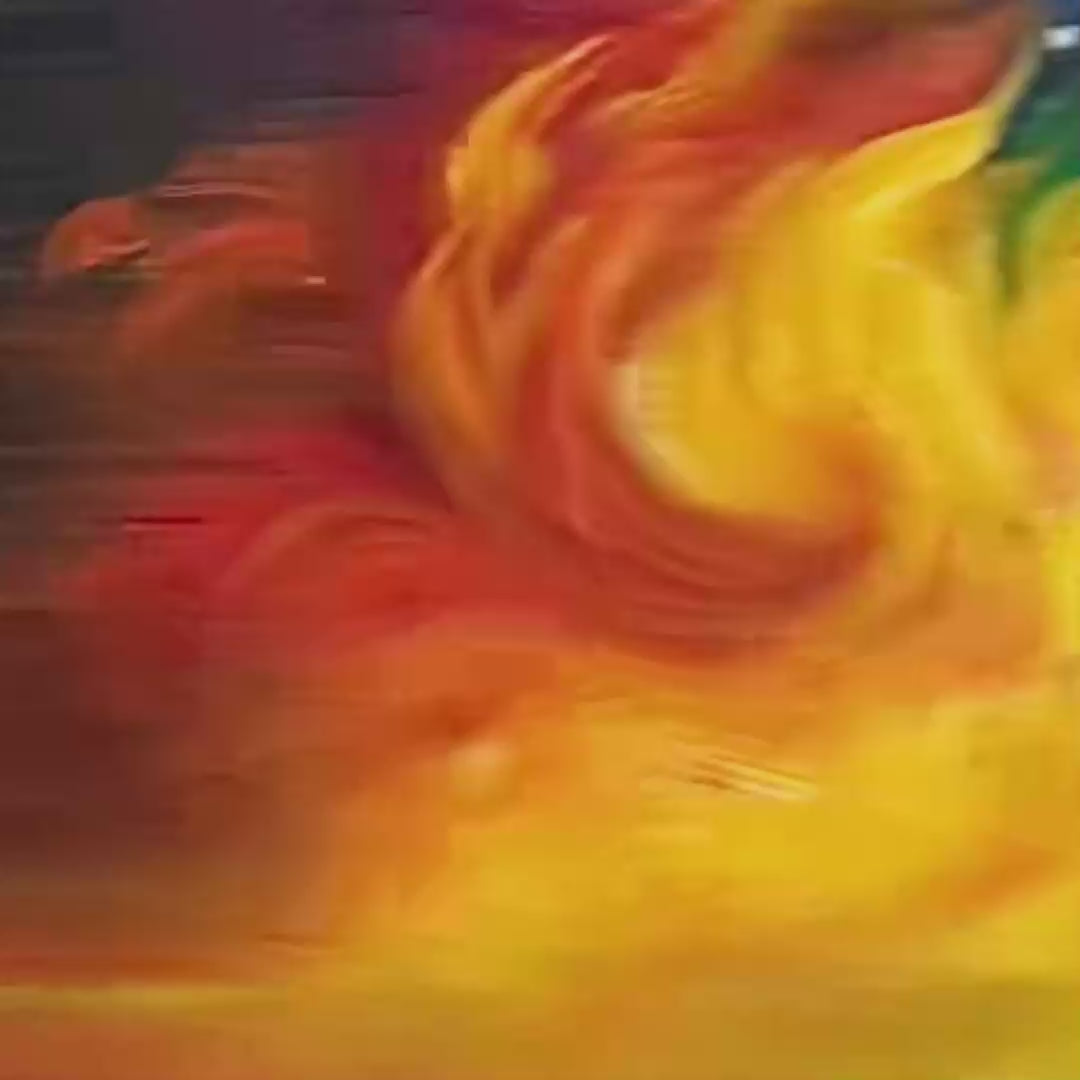 CHROMA NOVA: Panoramic Abstract Rainbow Oil Painting - Image 3