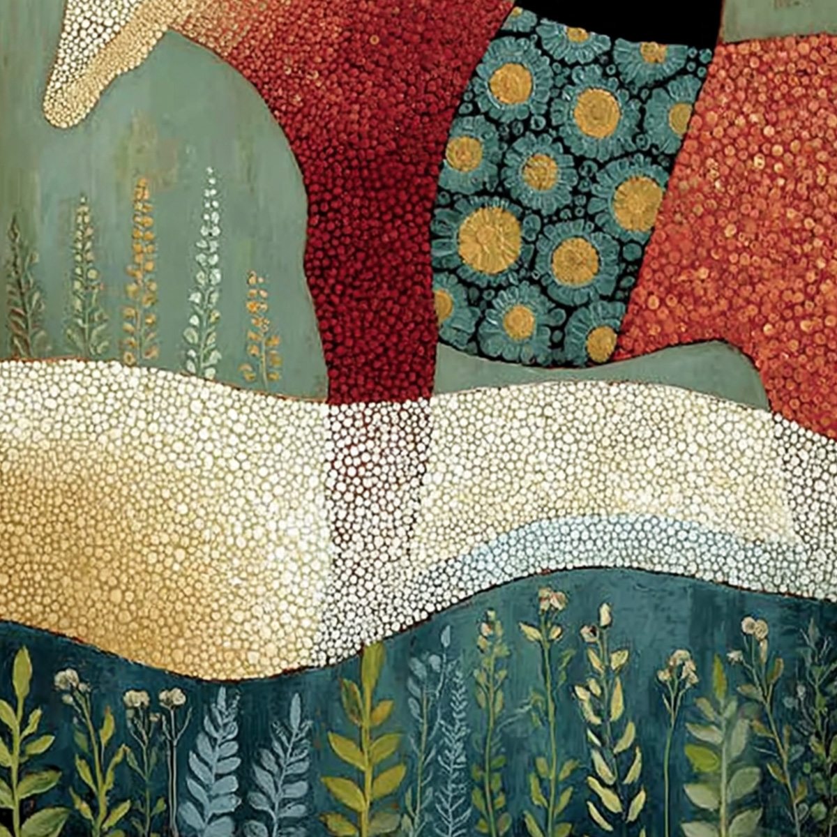 A GENTLE JOURNEY: Textured Figurative Painting of a Rider and Horse - Image 5