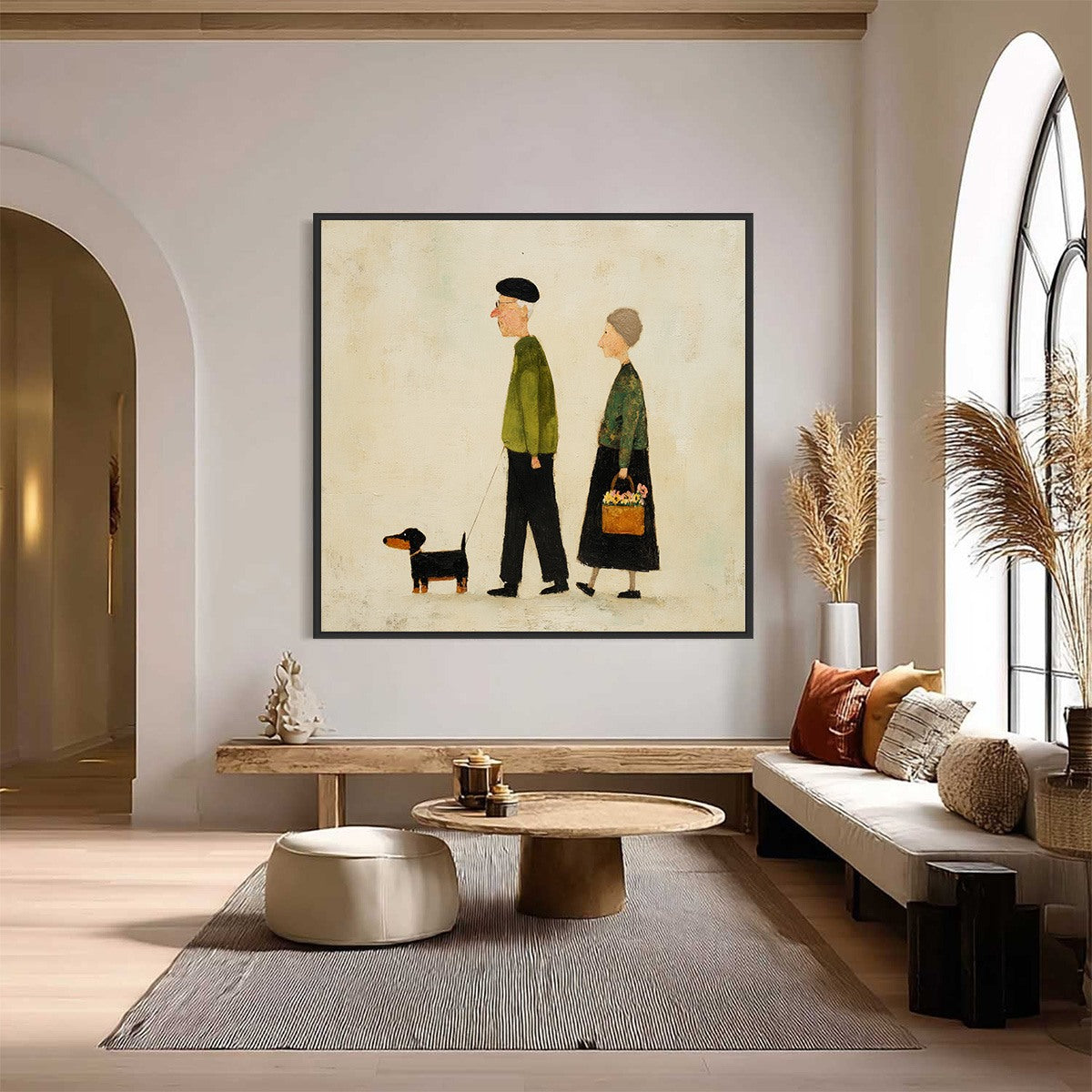 A LIFETIME'S WALK: Charming Figurative Art of an Elderly Couple and Their Dog - Image 6