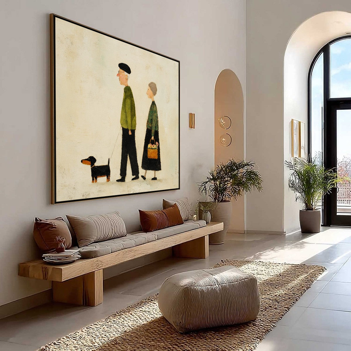 A LIFETIME'S WALK: Charming Figurative Art of an Elderly Couple and Their Dog - Image 7