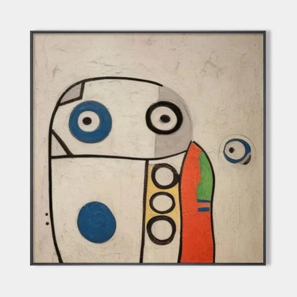 ABSTRACT FIGURE: Colorful Abstract Painting, Square Wall Art