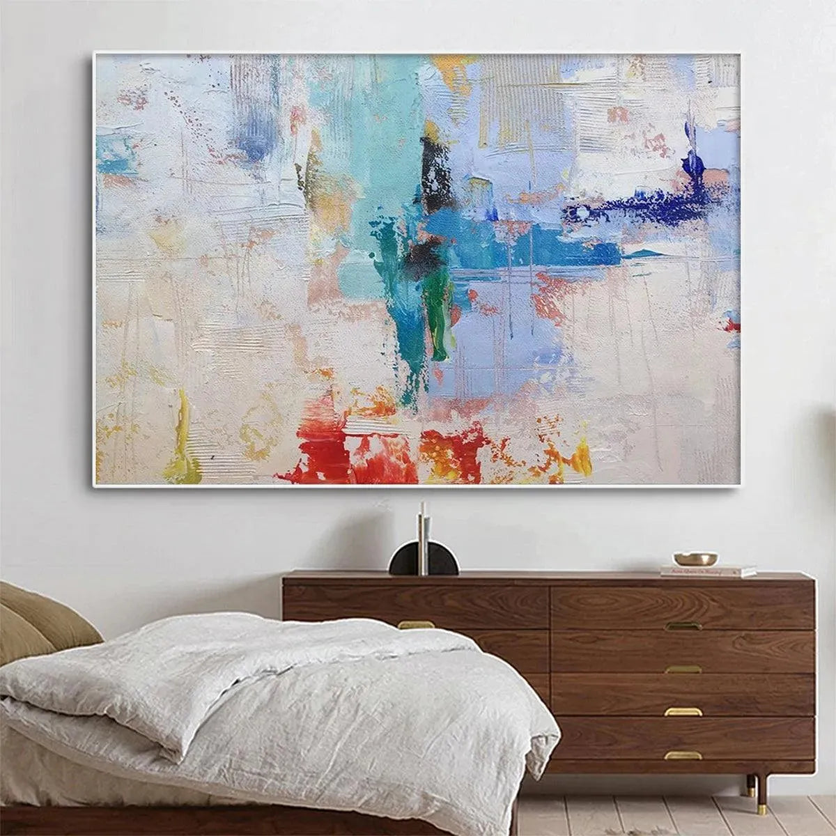 ABSTRACT LAND: Textured Abstract Painting, Colorful Wall Art, Modern Art, Panoramic, Horizontal Canvas - Image 2