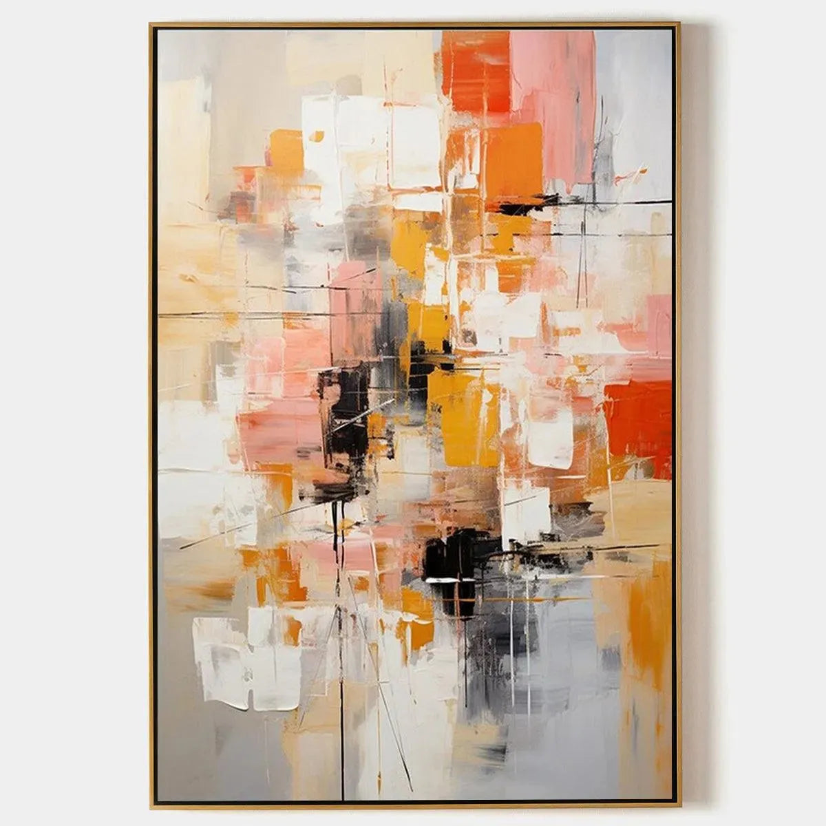 ABSTRACT SYMPHONY II: Colorful Abstract Painting, Textured Wall Art, Vertical Canvas, Modern Art