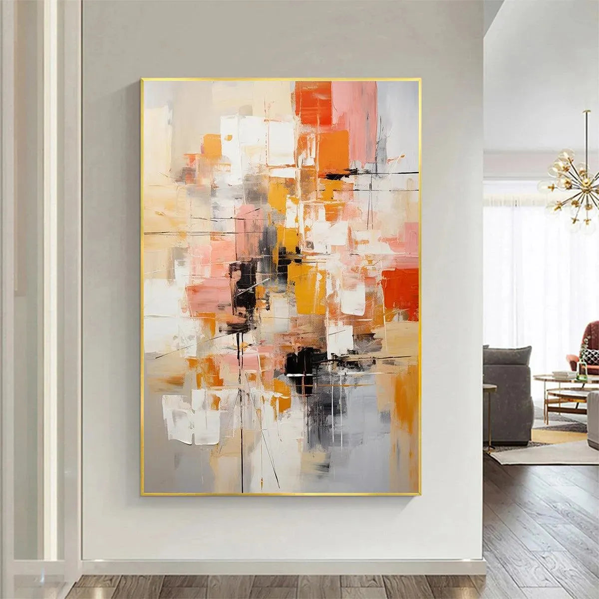 ABSTRACT SYMPHONY II: Colorful Abstract Painting, Textured Wall Art, Vertical Canvas, Modern Art - Image 2