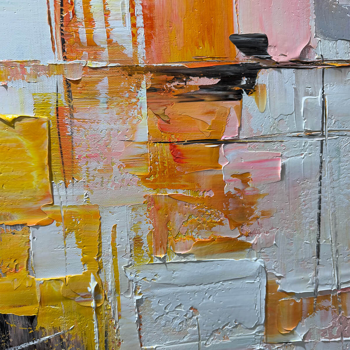 ABSTRACT SYMPHONY II: Colorful Abstract Painting, Textured Wall Art, Vertical Canvas, Modern Art - Image 4