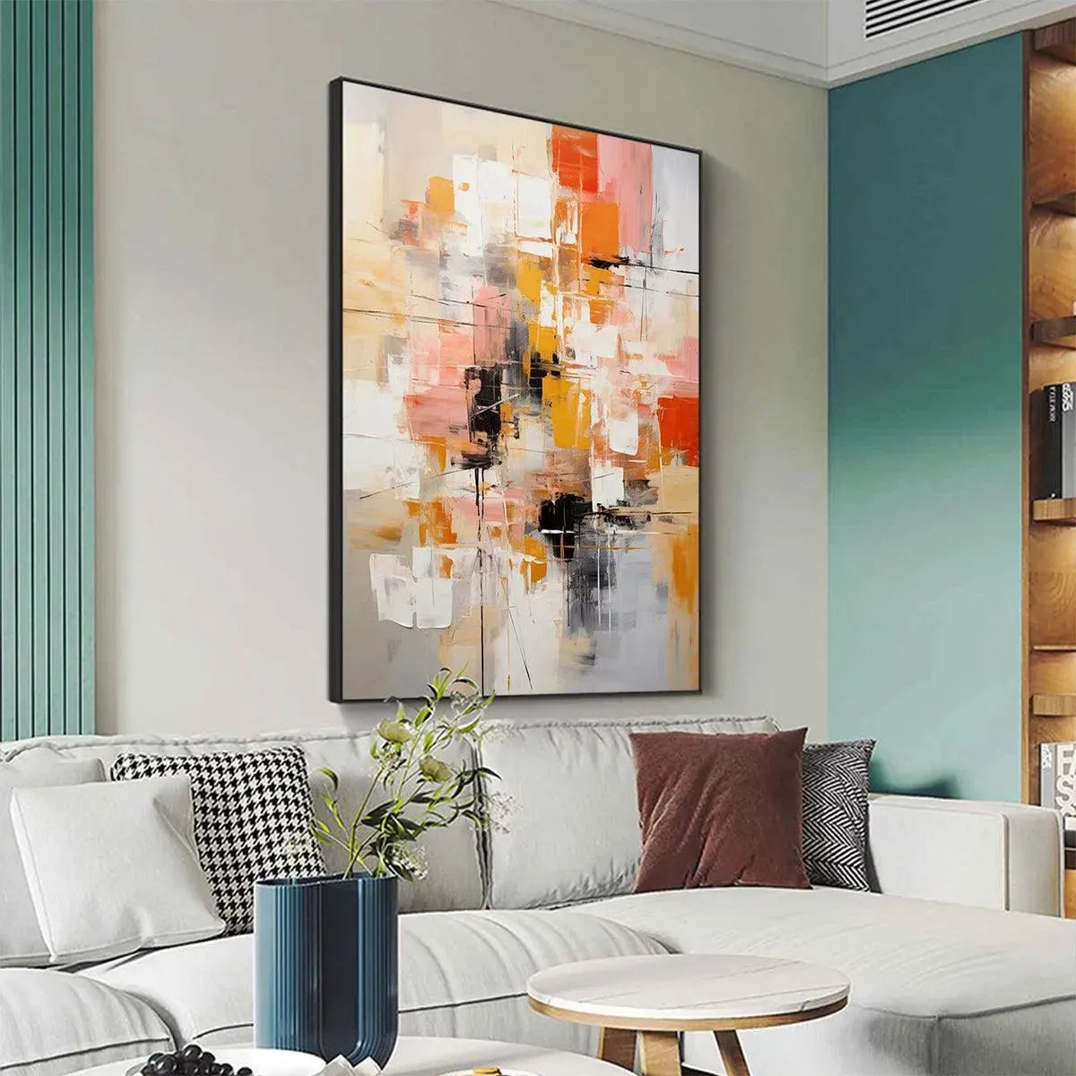 ABSTRACT SYMPHONY II: Colorful Abstract Painting, Textured Wall Art, Vertical Canvas, Modern Art - Image 5