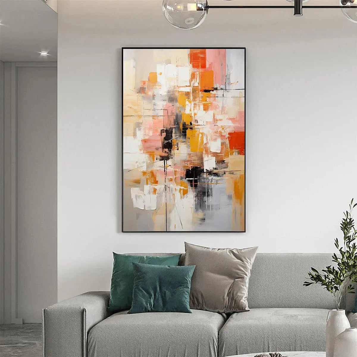 ABSTRACT SYMPHONY II: Colorful Abstract Painting, Textured Wall Art, Vertical Canvas, Modern Art - Image 6