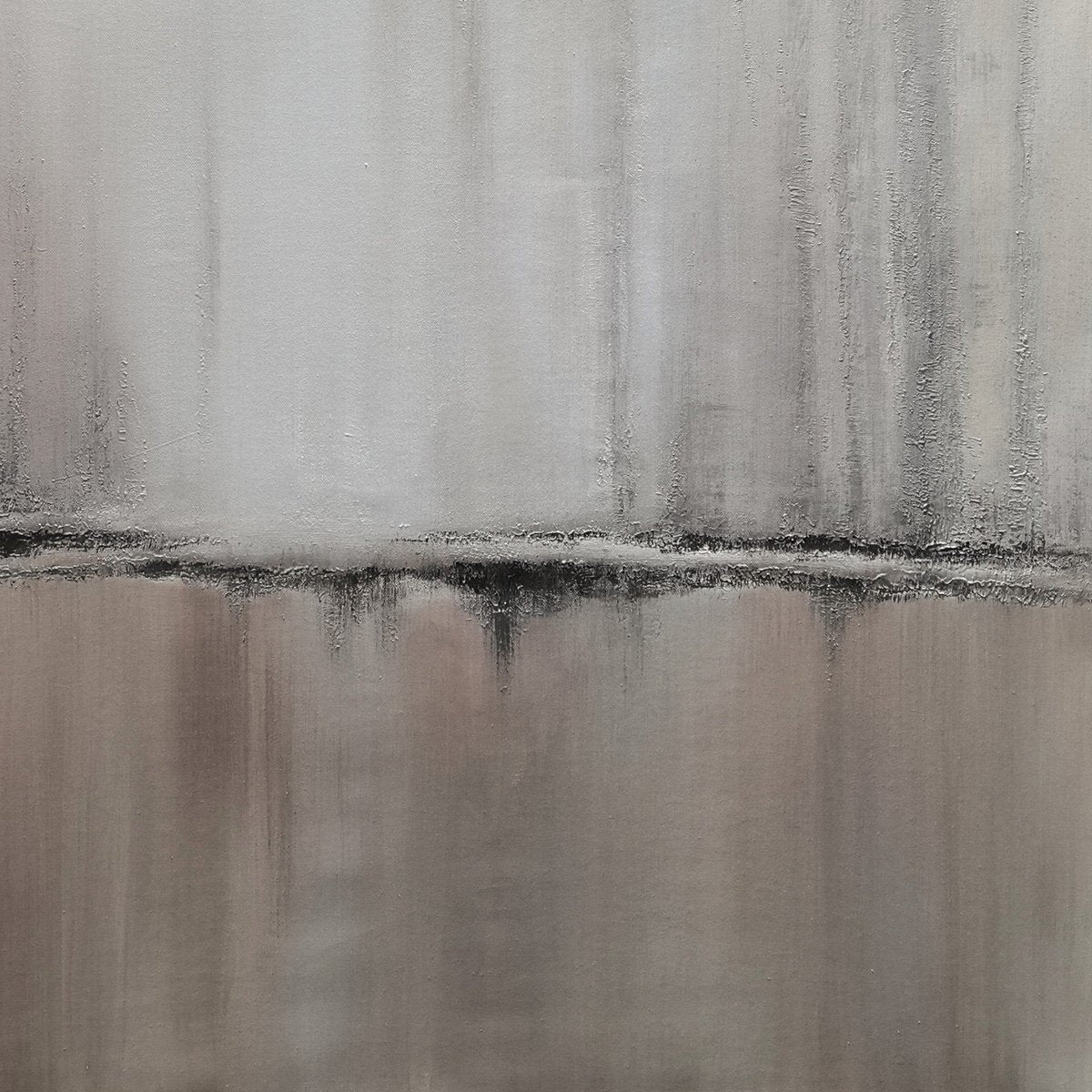 ABSTRACT WATERFALL TRIPTYCH: Minimalist Landscape Painting Set of 3 - Image 4