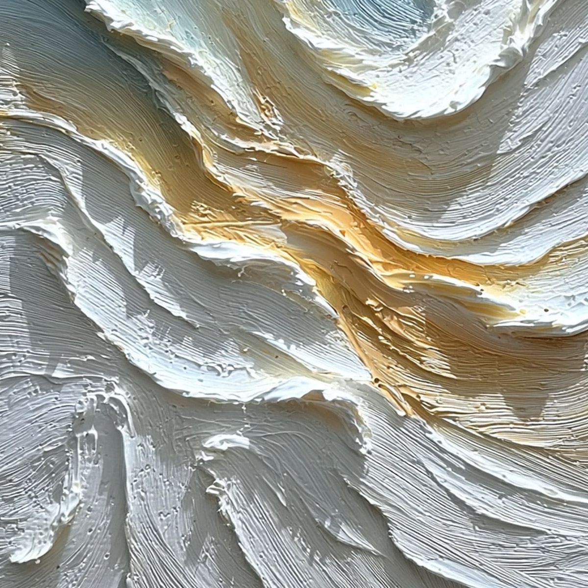 AEGEAN CREST: Textured Abstract Seascape Oil Painting - Image 5