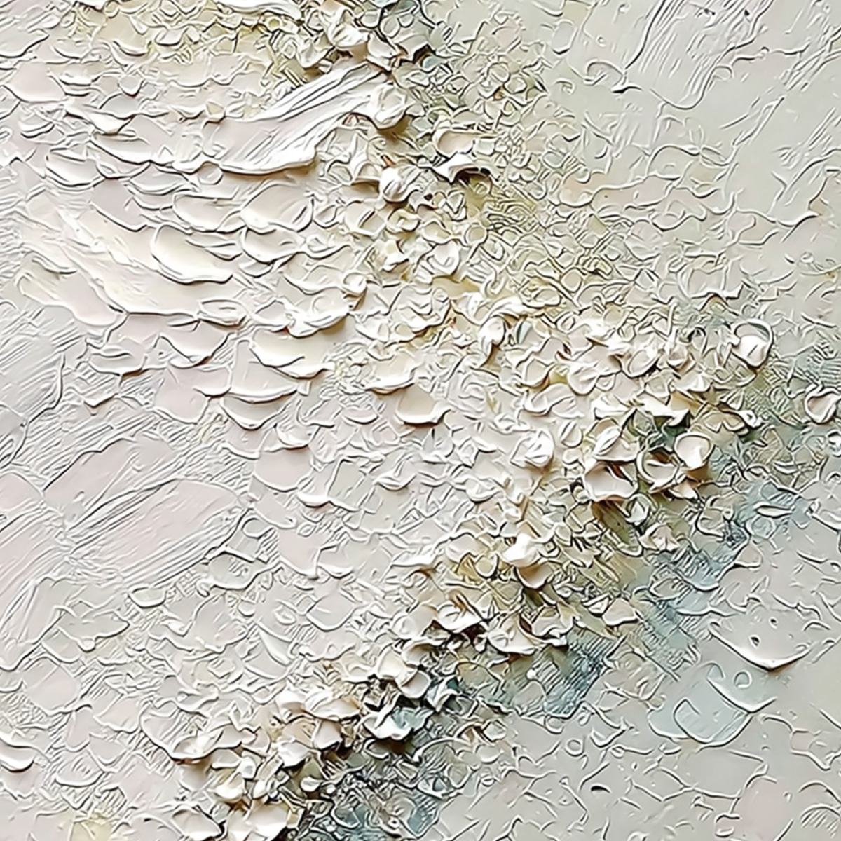AEGEAN FOAM: Heavily Textured Wabi Sabi Abstract Painting - Image 3