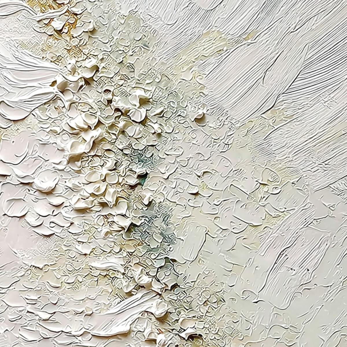 AEGEAN FOAM: Heavily Textured Wabi Sabi Abstract Painting - Image 5