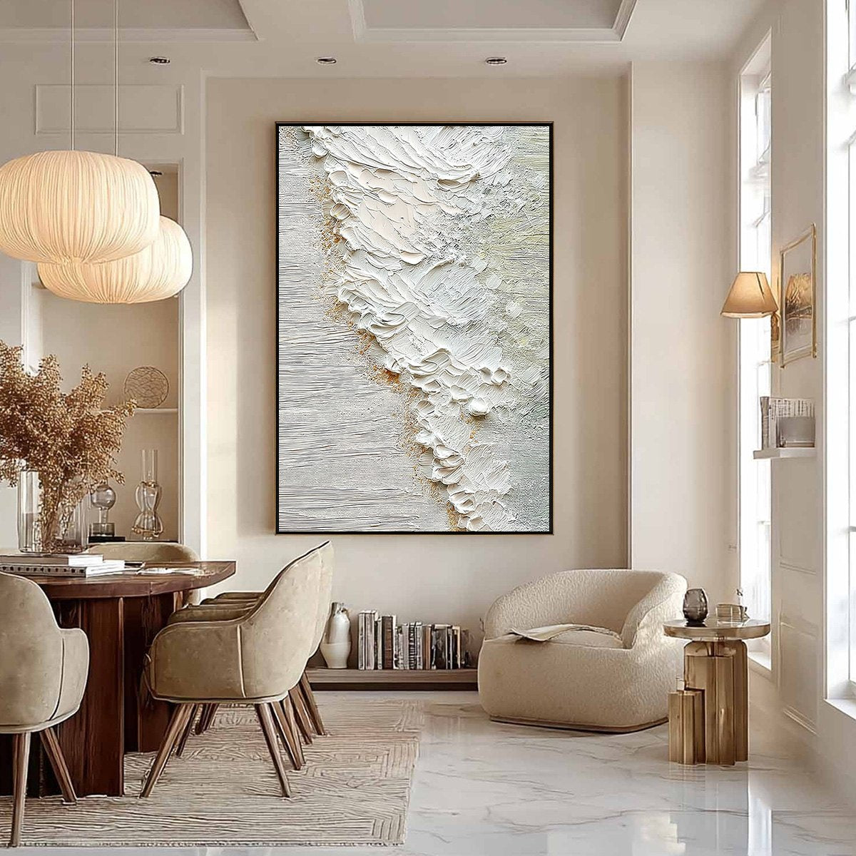 AEGEAN FOAM: Textured Wabi Sabi Abstract Ocean Art - Image 6