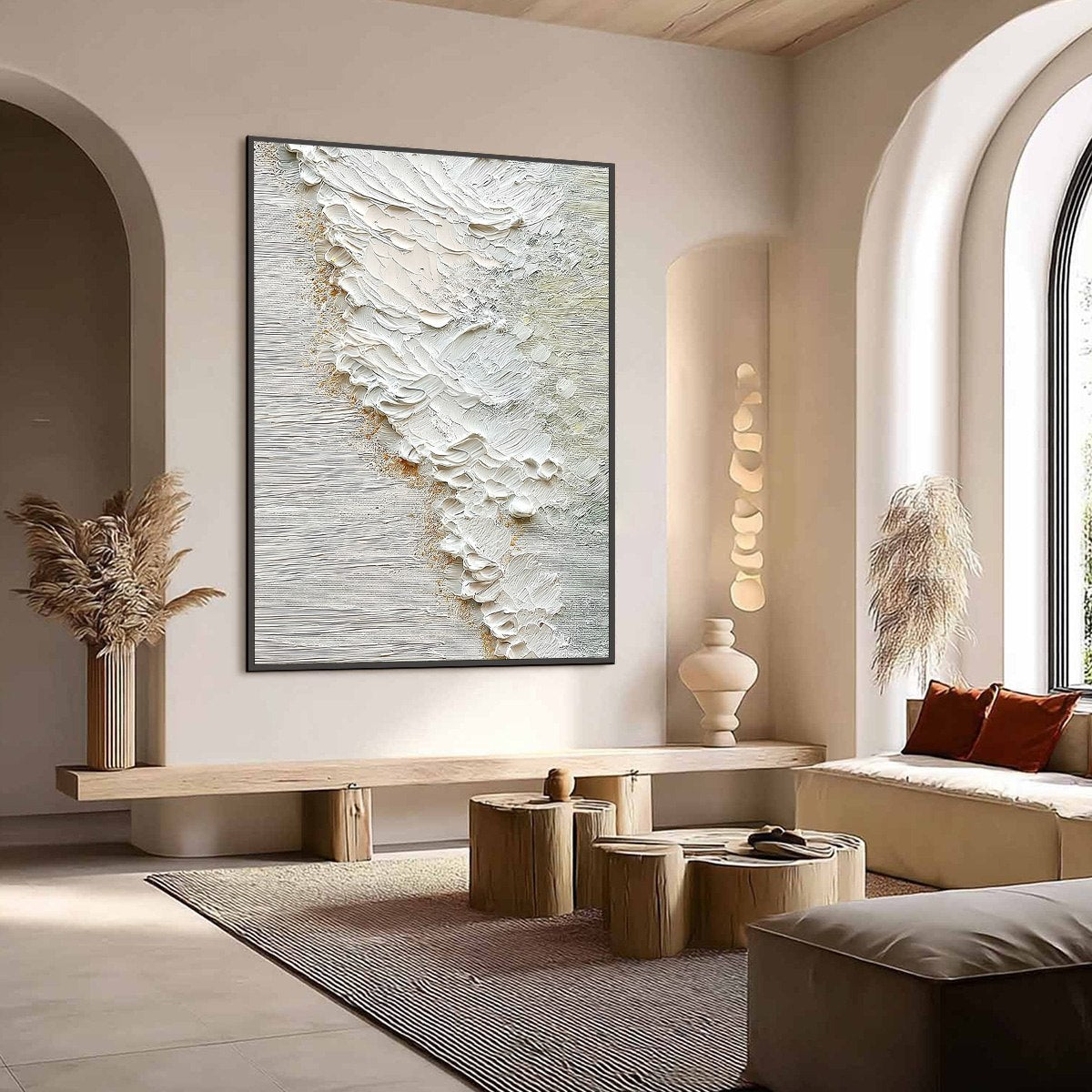 AEGEAN FOAM: Textured Wabi Sabi Abstract Ocean Art - Image 7