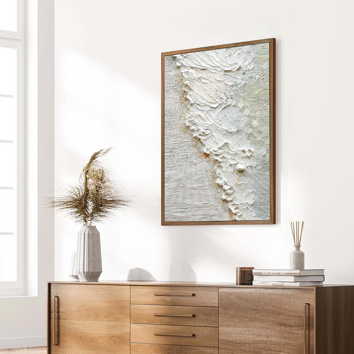 AEGEAN FOAM: Textured Wabi Sabi Abstract Ocean Art - Image 8