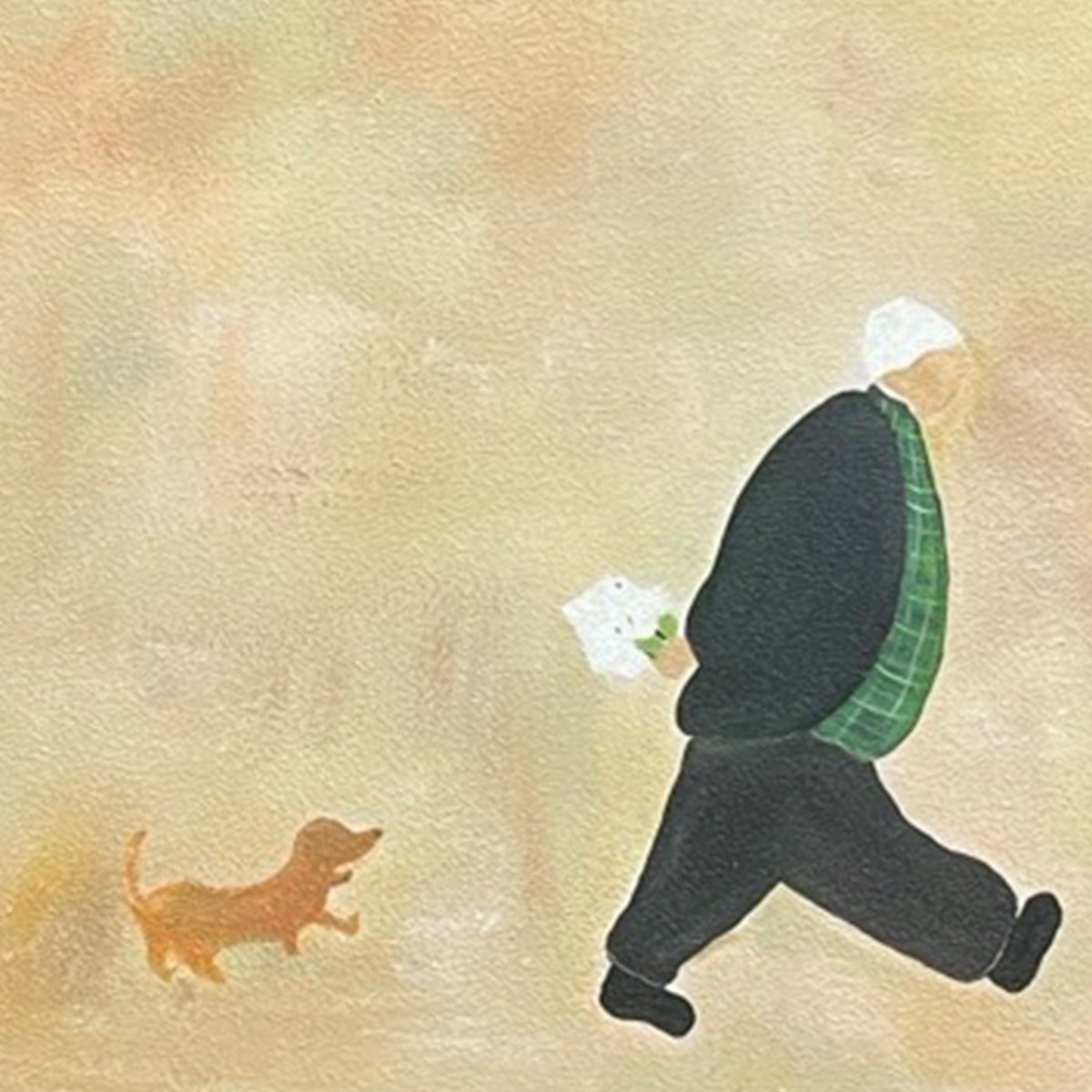 AFTERNOON STROLL: Minimalist Figurative Oil Painting - Image 7