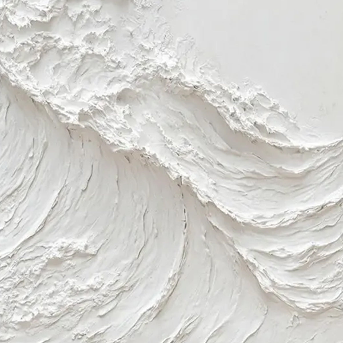 ALABASTER SWELL: Minimalist Textured Coastal Oil Painting - Image 4