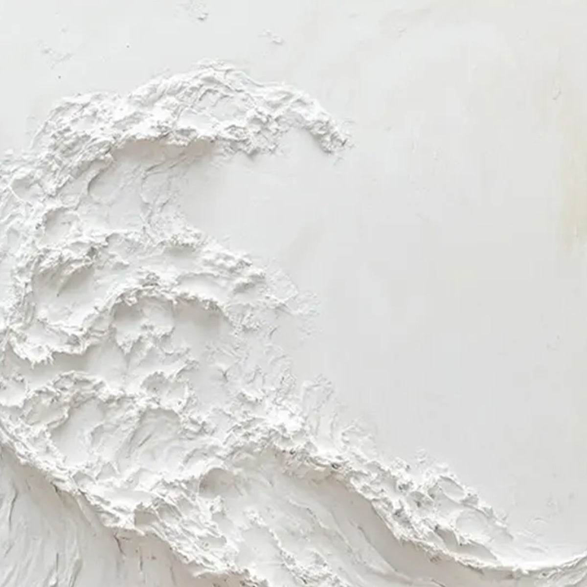 ALABASTER SWELL: Minimalist Textured Coastal Oil Painting - Image 6