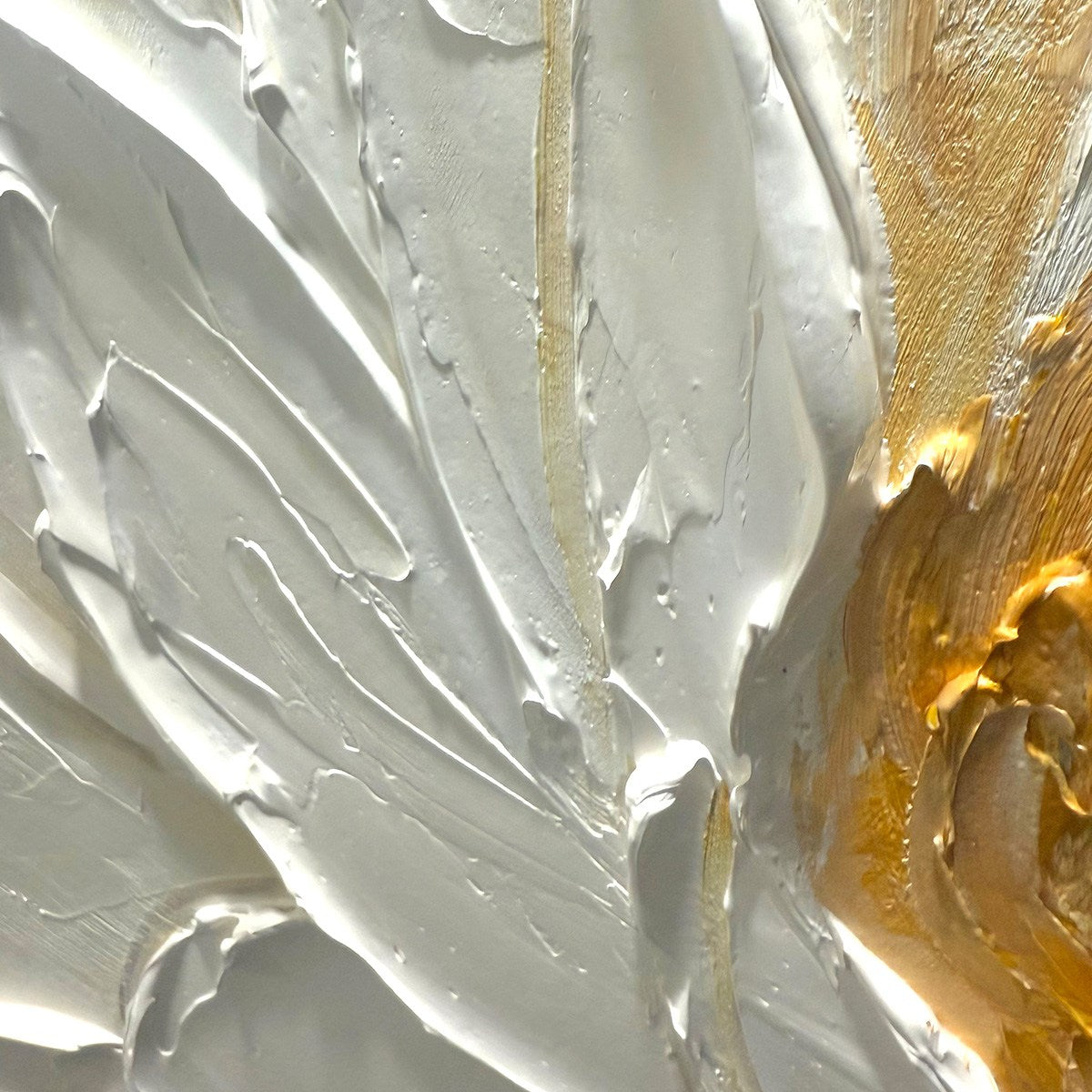 ALABASTER BLOOM: Textured Impasto Floral Oil Painting - Image 4