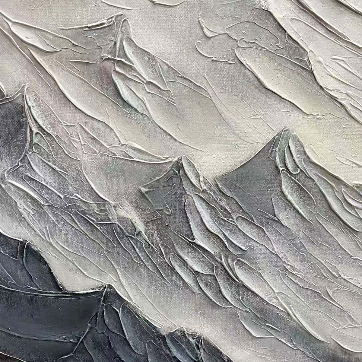 ALPINE MAJESTY: Textured Minimalist Mountain Painting - Image 6
