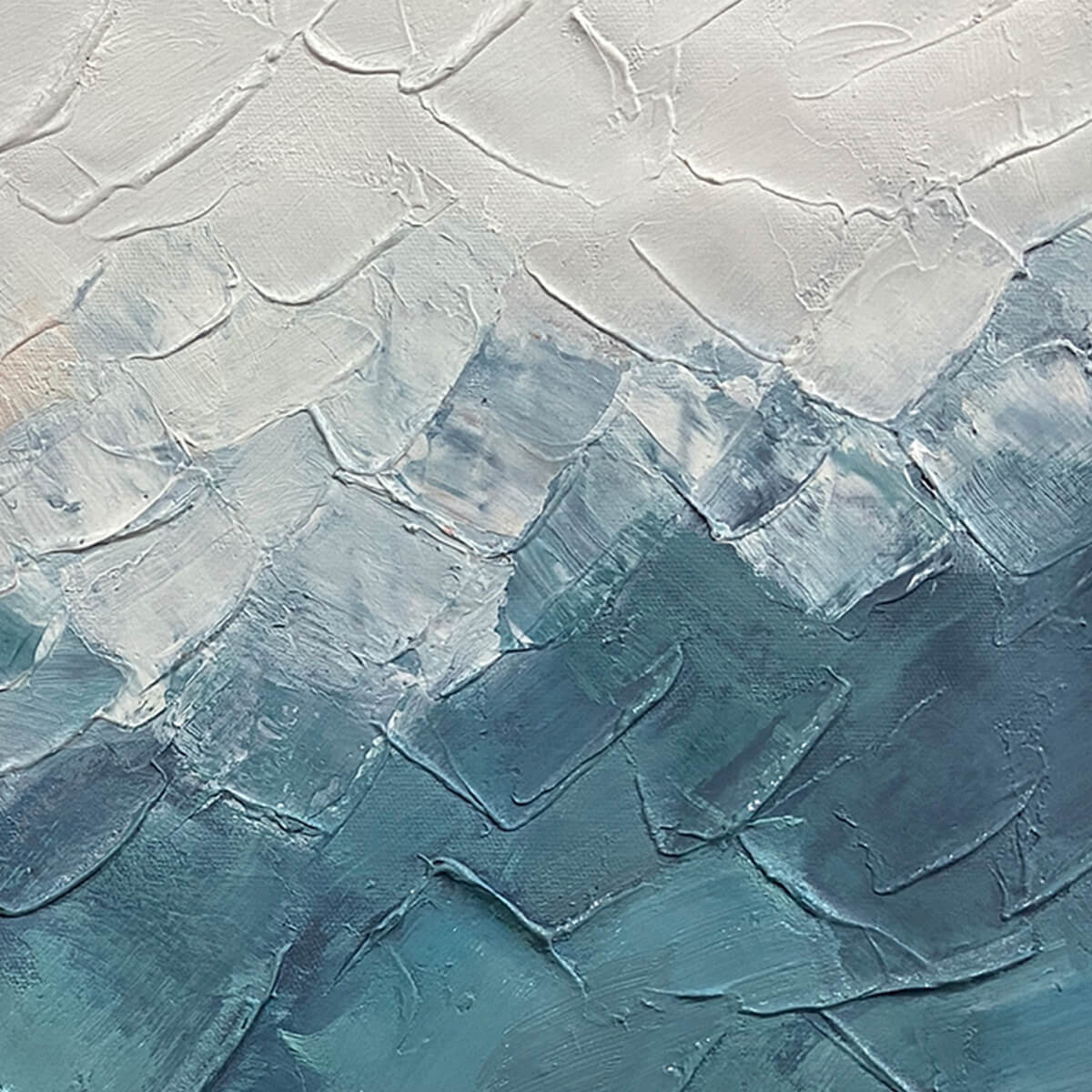 ALPINE GLOW: Abstract Mountain Impasto Oil Painting - Image 5