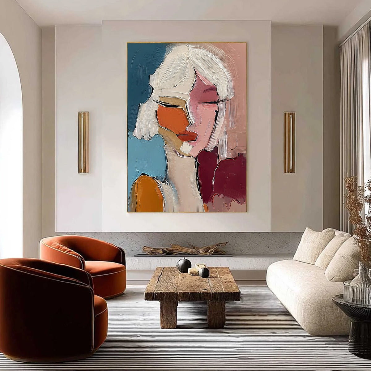 ALTER EGO: Textured Abstract Portrait Painting of a Woman - Image 4