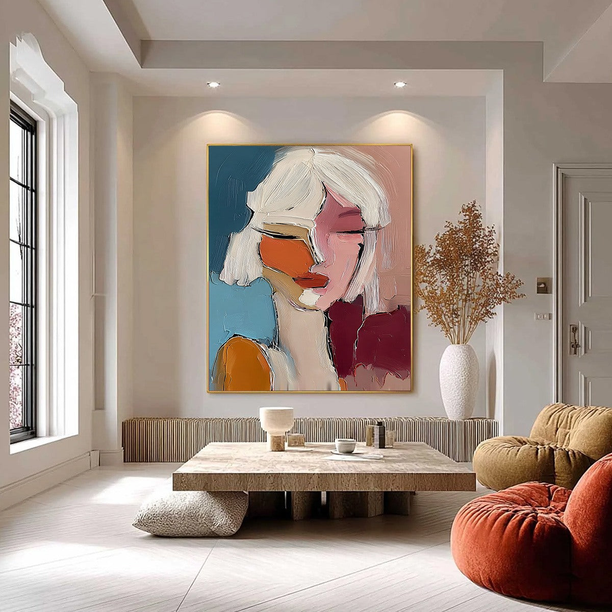 ALTER EGO: Textured Abstract Portrait Painting of a Woman - Image 2